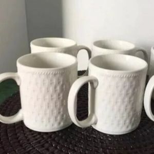 **RETIRED** Pflatzgraff Basket Weave 4 Coffee Mugs